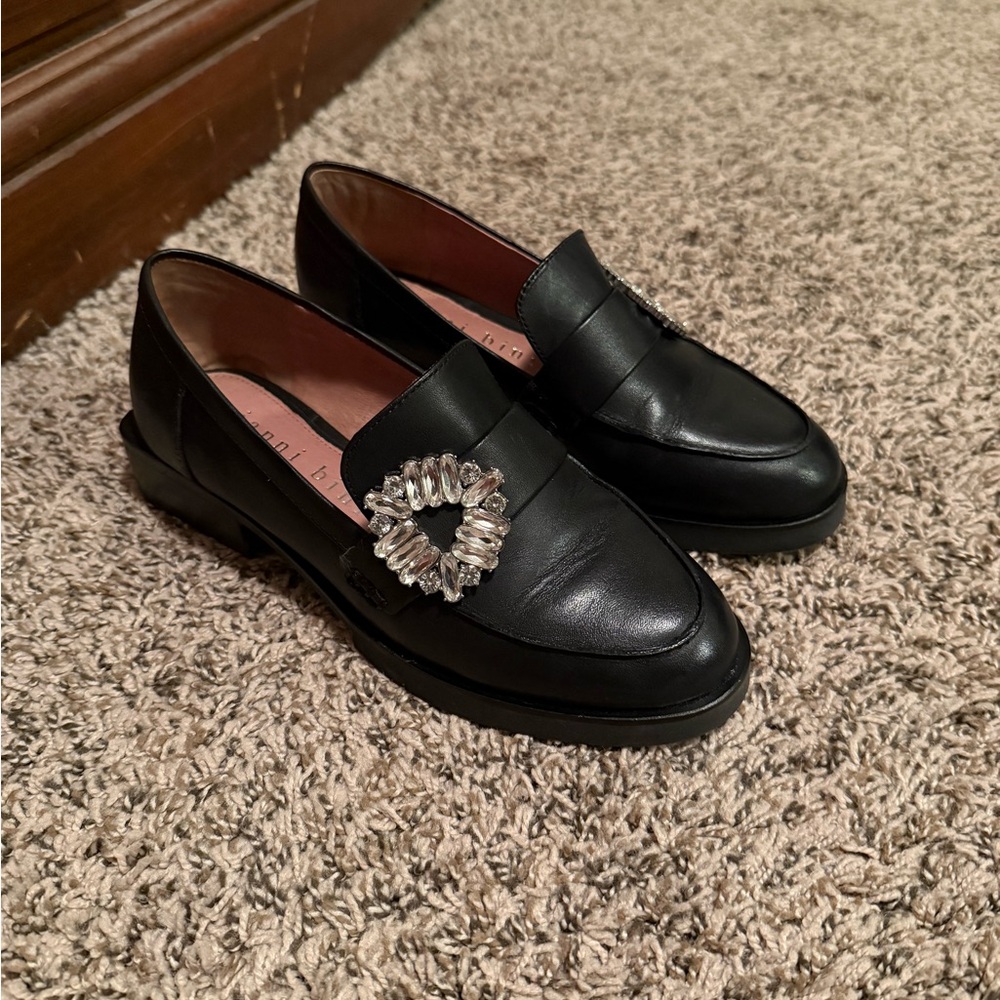 Gianni Bini Black Leather Loafer